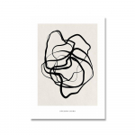 P&otilde;hjamaine mustvalge abstraktsed n&auml;ojooned lilled plakat l&otilde;uend print maalimine sein pilt kunst elutoa sisekujundus 21x30cm No Framed