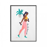 Moodne kunst &Otilde;limaal Fitness Jooga L&otilde;uendimaal Prindi Naised Plakatid ja tr&uuml;kised J&otilde;usaali volitused Tsitaat Seinakaunistus 21x30cm No Framed