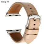Kellarihma tarvikud Ehtsast nahast k&auml;ev&otilde;rud iwatch Rihm 42mm 38mm kellarihm Apple Watchi rihmale 44mm 40mm seeria 4-1 For Apple Watch 40mm beige