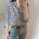 Kevadine ja s&uuml;gisene naiste s&auml;rk Populaarne kirjandus ja kunst Retro s&auml;rk Viinamarjav&auml;&auml;tidega lilledega Lahtine suur Slim s&auml;rk 3XL sinine