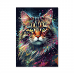 Abstraktne loom ahv L&otilde;vi tiiger portree akvarell l&otilde;uendimaal, plakat ja tr&uuml;kised Graffiti seinakunsti pilt kodukaunistuseks 21x30cm No Framed