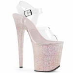 Naiste kingad L&auml;ikivad litrid K&otilde;rge konts Terasest toru Tantsukingad Mudel K&auml;imiskingad 20cm konts 10cm platvorm YKC 34 roosa