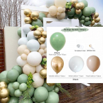 100 tk/102 tk DIY &otilde;hupallid Garland Arch Metallic Gold Global Retro Green Skin Globos S&uuml;nnip&auml;eva pulma-aastap&auml;eva peokaunistus Baby Shower B 102pcs
