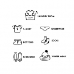 1 Leht Kleepuv Kategooria Sildid Multifilmi PVC Praktilised R&otilde;ivad Sorteeritud Kleebised jaoks