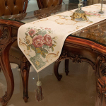 Euroopa Luksuslik Jacquard Lauajooks S&ouml;&ouml;gituba Diivanilaud TV-alus Kaunistus Tikitud lauajooksja Kaasaegne kodukaunistus 33x180cm 1pc