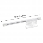 Plastikust r&ouml;&ouml;bastee konksud, seinale kinnitatavad pikad konksud 10 konksuga 30CM