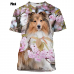 Uus suvine 3D Sheltie koerte printimise T-s&auml;rk Armsad loomakoerad Graafilised T-s&auml;rgid meestele Laps Mood Naljakas l&uuml;hikeste varrukatega Vintage top 100