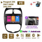 Autoraadio multimeediumipleier PEUGEOT 206 206CC 206SW 2000-2008 2 Din Android Carplay GPS Autoradio 2+32GB jaoks 1+32GB,B
