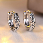 H&otilde;beda v&auml;rvi Punk Hoop K&otilde;rvar&otilde;ngad Naistele Vintage Graveeringuga Unisex V&auml;ikesed K&otilde;rvar&otilde;ngad K&otilde;rva Aksessuaarid Rock Prom Party Ehted Kingitused h&otilde;be