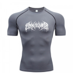Suvine kompressiooniga dressipluus l&uuml;hikeste varrukatega meeste fitnessi T-s&auml;rk Jooksu Quick-Dry Top j&otilde;usaali treeningu Kulturismi T-s&auml;rk S-3XL S