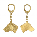 Weimaraner, Grey Ghost - Gilded key ring with dog, handbag decoration, luxury accessory by Art-Dog brand