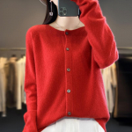 Naiste ka&scaron;miirist sviiter Qinghe ka&scaron;miir 30% ka&scaron;miir 70% vill s&uuml;gis-talvine ka&scaron;miir pullover pehme ja soe XL punane