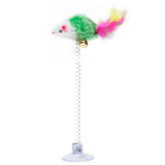 Swing Mouse Sucker Spring Feather Mouse With Bell Sound Mouse Kassi m&auml;nguasjade lemmikloomatarbed