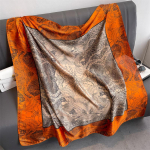 Nelja hooaja stiil 110 * 110 cm siidine sile kr&uuml;pteeritud brokaat suur kandiline sall sall &otilde;huke sall reisi p&auml;ikesekaitsekreem 110X110cm