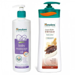 Himalaya N&auml;o Keha&otilde;li Beebi Massaaži&otilde;li K&otilde;ikidele Nahat&uuml;&uuml;pidele (500 ml) & Herbals Kakao&otilde;li Intensiivne Kehakreem, 400ml
