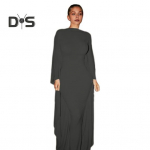 Naiste &otilde;htukleit Dolmani varrukatega k&otilde;hn keebi t&uuml;&uuml;p puhast v&auml;rvi O kael, pikad varrukad. S valge