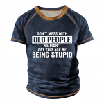 Meeste Raglan T-s&auml;rk Retro l&uuml;hikeste varrukatega, &uuml;mara kaelusega kirjatr&uuml;kiga topid XXXXL lilla