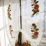 Viimistletud kardin puuvillane lina ja stantsimata ujuv aken T&otilde;stetav rooma ruloo Varjutav elutoa vaheseina kardina l&otilde;ng 65x115cm valge