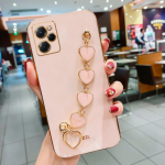 Luksuslik Plating Love Heart k&auml;ev&otilde;ru &uuml;mbris Xiaomi Mi Poco X5 Pro X 5 Redmi Note 12 5g randmerihma keti kate Poko X5pro Note12 jaoks poco x5