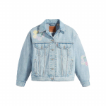 Levis Moekas Mugav Lihtne L&uuml;hike teksajakk Naiste jakid Hele-sinine A1743-0029 XS