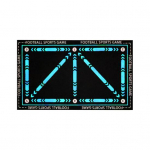 Jalgpall Footstep treeningmatt vaikne jalgpallispordi lisamatt, libisemisvastane sisejalgpallitreeningu varustus M sinine