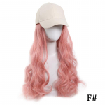 Moodne Y2K stiilis off-white pardinoka m&uuml;ts, roosa suurte lokkidega reguleeritav m&uuml;ts, sobilik Halloweeni ja j&otilde;ulude jaoks