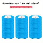 1komplekt/8tk Seinale paigaldatav tualetthari hoidikuga, vannitoa puhastust&ouml;&ouml;riist, pika varrega tualetthari &uuml;hekordse l&otilde;hnaga puhastusharjapeaga, Lavender Flavor 24pcs Replacement Brush Heads