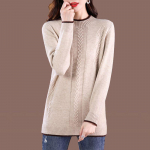 Kampsun naistele S&uuml;gis Talv Paksenenud Pullover Kampsun Soe Kootud Kampsun Pikkade Varrukatega L&uuml;hike Slim-fit Liibuv Džemper Suur Suurus Kampsun Topid M valge