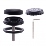 Vargusvastased rattakinnitused, mida kasutatakse esihargi rattahoidja peidetud &uuml;mbrises, rattapeakomplekti korgi kate Apple Airtagile