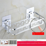 Uuenduslik ilma puurimiseta vannitoa hoiuriiul - Kosmosealumiiniumist du&scaron;iruumi organiseerija du&scaron;i v&otilde;tmiseks ja pesemiseks