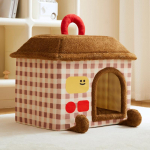 Koerte kennel talvel soojaks ja turvaliseks hoidmiseks Eemaldatav ja pestav suletud v&auml;ike kenneli kassivilla lemmikloomatarbed L 53*43*46cm