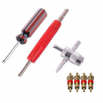 Rehviventiili s&uuml;damiku eemaldust&ouml;&ouml;riistad Mutriv&otilde;ti Plastk&auml;epide Raudkattega mutriv&otilde;ti S&uuml;damik Rehvi Parandus K&auml;sit&ouml;&ouml;riist Autole Jalgrattale Mootorrattale punane