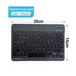 10-tolline juhtmevaba Bluetooth-klaviatuur Laetav m&auml;nguklaviatuur Android IOS Windowsi jaoks Russian letters