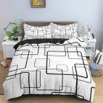 P&otilde;hjamaise geomeetrilise disainiga tekikott Abstract voodipesukomplekt &Uuml;heinimese King Suur Teismeliste T&auml;iskasvanute Toa Sisustus Mikrofiiber Tekikate Padjap&uuml;&uuml;rid 140x210cm 2pcs