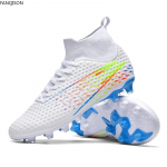 31-46 meeste suured k&otilde;rged jalgpallijalatsid, pika k&uuml;&uuml;nega libisemisvastased TPR kunstmuru laste jalgpallisaapad 31