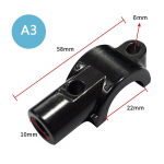 22 mm juhtraud 10 mm keermega mootorratta peasilindri pidurihoova peegli kinnitusklamber Tahavaatepeegli hoidiku adapter.