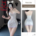 Lilleline pitsiga liibuv &ouml;&ouml;s&auml;rk: Pure Desire Style Hip Sling naistepesu pidžaama One Size valge