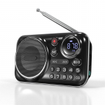 F21 v&auml;listingimustes kaasaskantav multifunktsionaalne Walkman FM-raadio Bluetooth-k&otilde;lar MP3-muusikam&auml;ngija toetab salvestusk&otilde;rvaklappe must