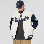 Meeste pesapallikost&uuml;&uuml;mi jakk kevad-s&uuml;gis noorte meeste mudelid vabaaja jakk meestele XXXL valge
