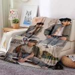 3DMeessoost kuulsus J-Jung Kook tr&uuml;kitud tekk elutoa diivanitekk magamistoa dekoratsioonitekk flanell pehme soojuskohandatav 30x40in