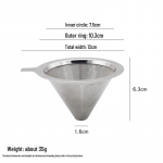 Ultra-Fine kohvifiltri komplekt: K&auml;sitsi keetmise tass tasuta filterpaberi ja lehtriga V-Shaped Coffee Funnel