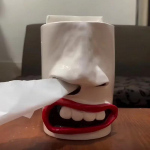 Loominguline k&auml;sitsi valmistatud vaik Naljakas n&auml;okoehoidja ninas&otilde;&otilde;r T&otilde;mmake paber v&auml;lja T&ouml;&ouml;laua ornament Halloween Joker naljakas paberkarp