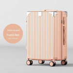 2024 Uus Multifunktsionaalne Pagas: 20-tolline reisikohver ja 24-tolline lukuga k&auml;ru, nahkviimistlus, unisex disain 26 inch - Large for Couples