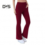 Naiste laienevad joogap&uuml;ksid k&otilde;rge v&ouml;&ouml;kohaga bootcut treeningleggingsid taskutega venivad kellap&uuml;ksid kontorisse treeningule XXL veinipunane v&auml;rv