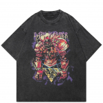 Streetwear Street Fighter graafiline T-s&auml;rk puuvillane pestud must T-s&auml;rk unisex &uuml;lem&otilde;&otilde;duline l&uuml;hikeste varrukatega T-s&auml;rk S must