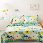 V&auml;rvilise lillemustriga tekk 100% puuvillast Taimede lilledega Kliimaseadmega tepitud tekk Kodu Reisimine Multifunktsionaalne &otilde;huke tekk 150x200cm 1Pc beige