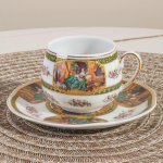 Keraamiline koduluust portselanist k&otilde;rge temperatuuriga kohvitass ja -n&otilde;u 150ml