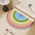 Pehme libisemiskindel poolringikujuline diatomiitmuda vannimatt - Kiiresti kuivav, imav p&otilde;randamatt vannituppa ja tualetti 80*120 cm Thick Anti-slip