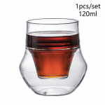 Uus loominguline kahekihiline klaastass Espresso kohvitass P&otilde;letusvastane Piimapidu Brandy Vein Teetassi kruus 120/250/335 ml 120ml-335ml