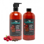 mCaffeine Super Saver Body Wash Combo with Berries | De-Tan & Deep Cleanse Shower Gel for Women and Men | Enriched With Vitamin C (800 ml)